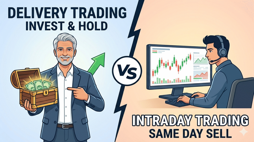 What is Delivery in Share Market vs. Intraday Trading: Which is Better for You? 1 What is Delivery in Share Market vs. Intraday Trading