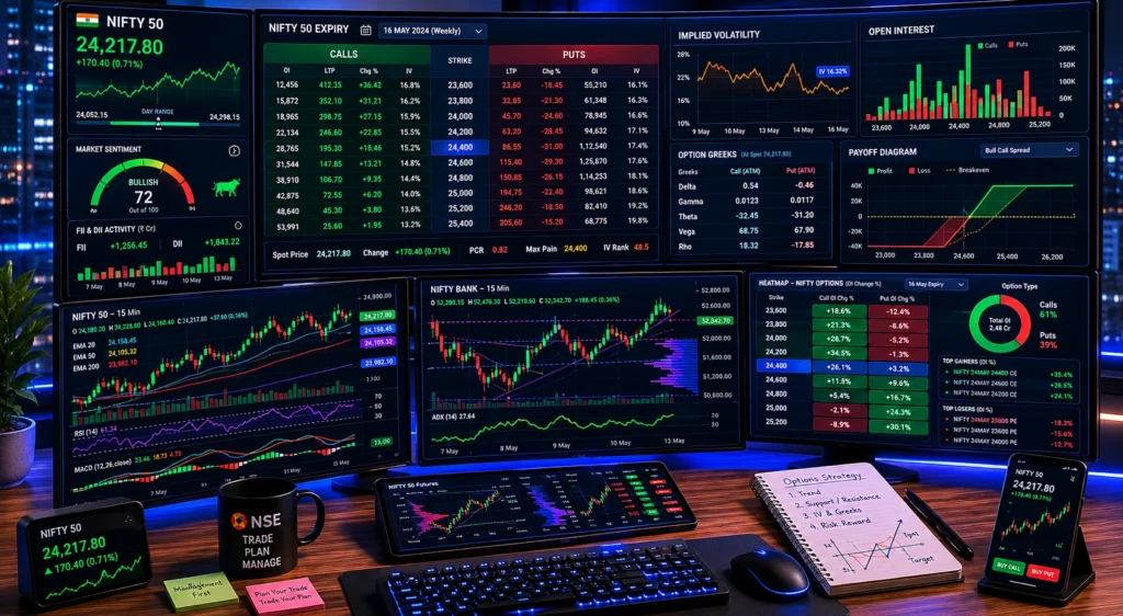 Stock Market Coaching in Delhi: Learn Trading, Investing & Technical Analysis 2 Stock market coaching in Delhi for options trading and derivatives market analysis