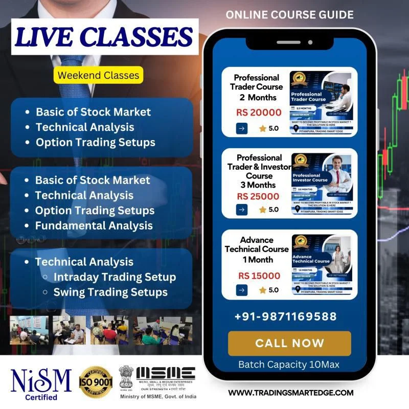 Live classes of stock market trading