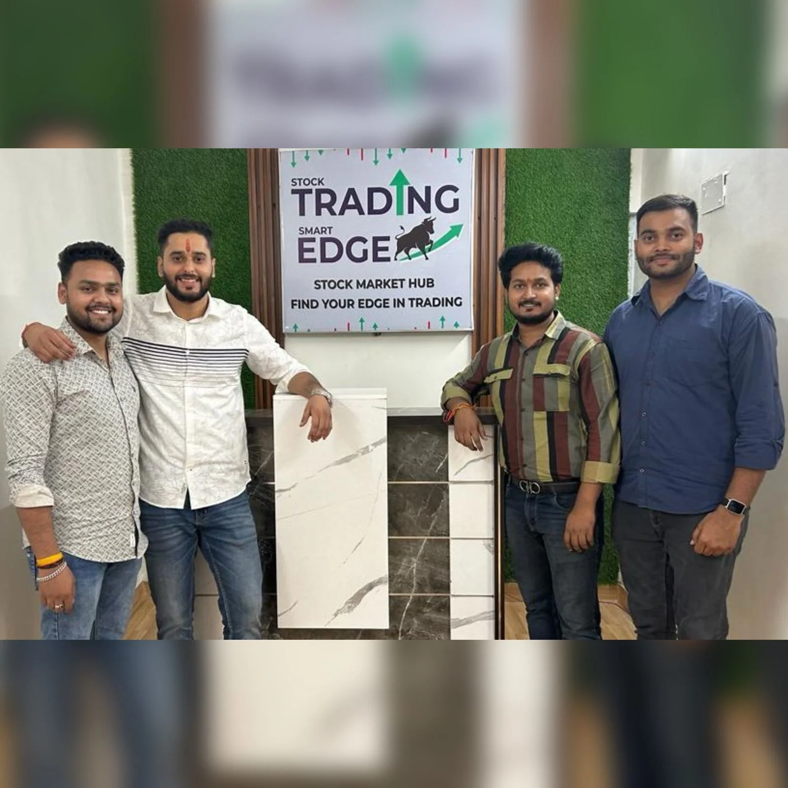 Proud student at trading smart edge