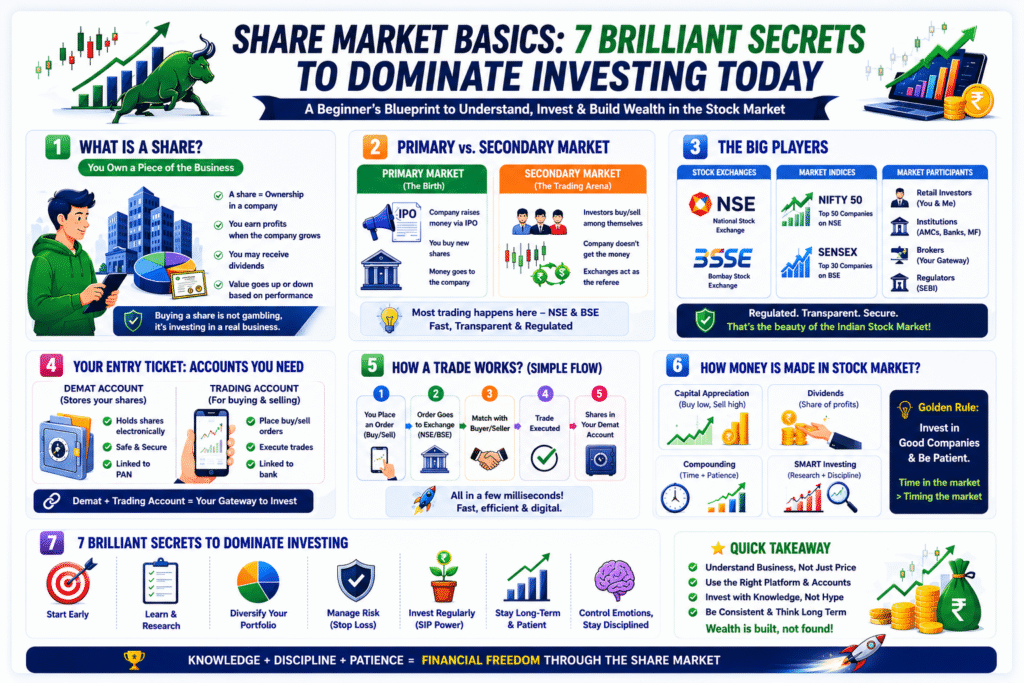 Share Market Basics: 7 Brilliant Secrets to Dominate Investing Today 6 Share Market Basics