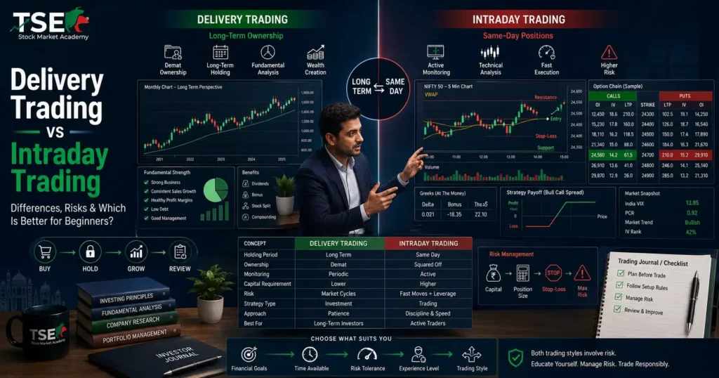 Delivery Trading vs Intraday Trading